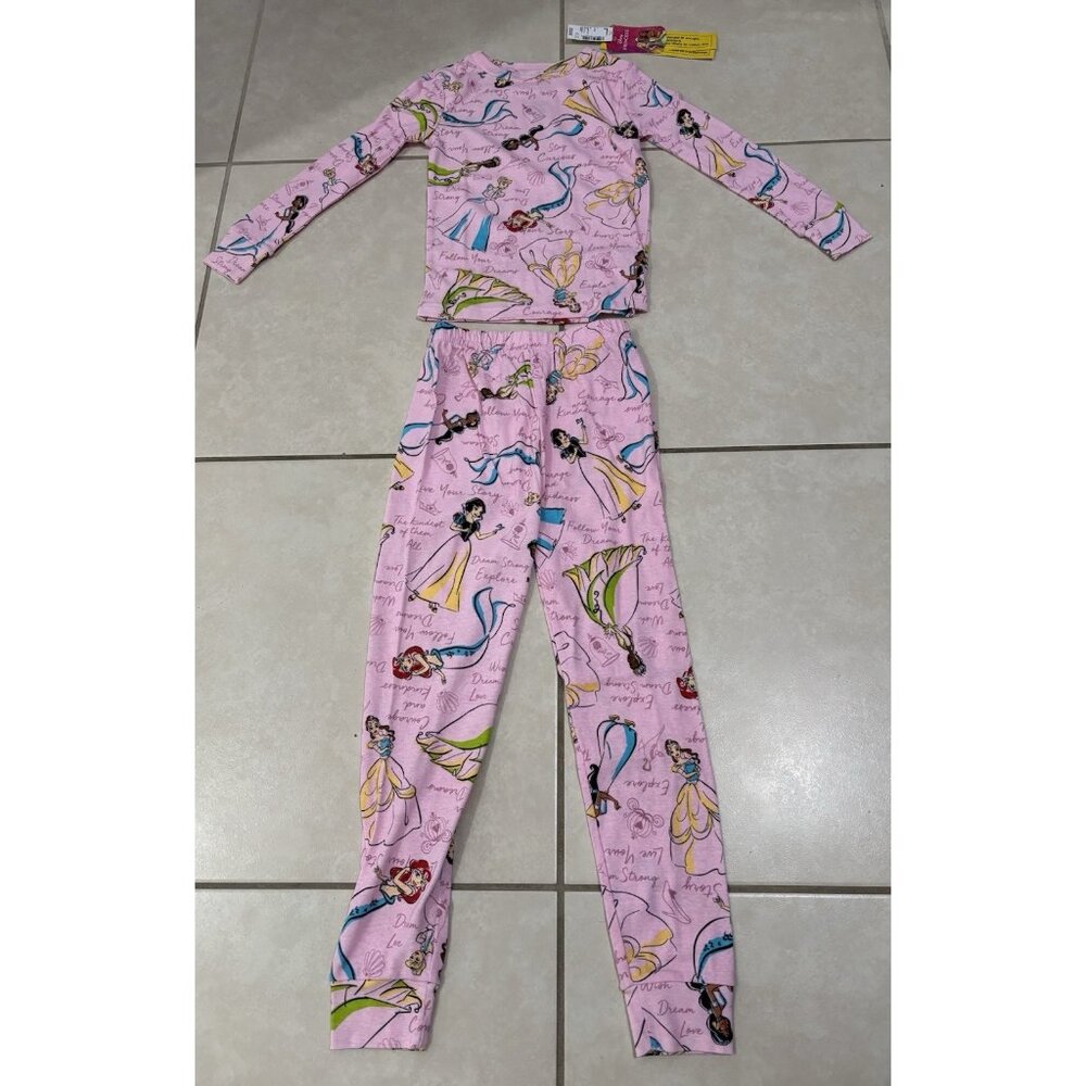 NWT Disney Princess Pajamas (PJ’s) Pink Top And Pants 2Pc Girls Size 8